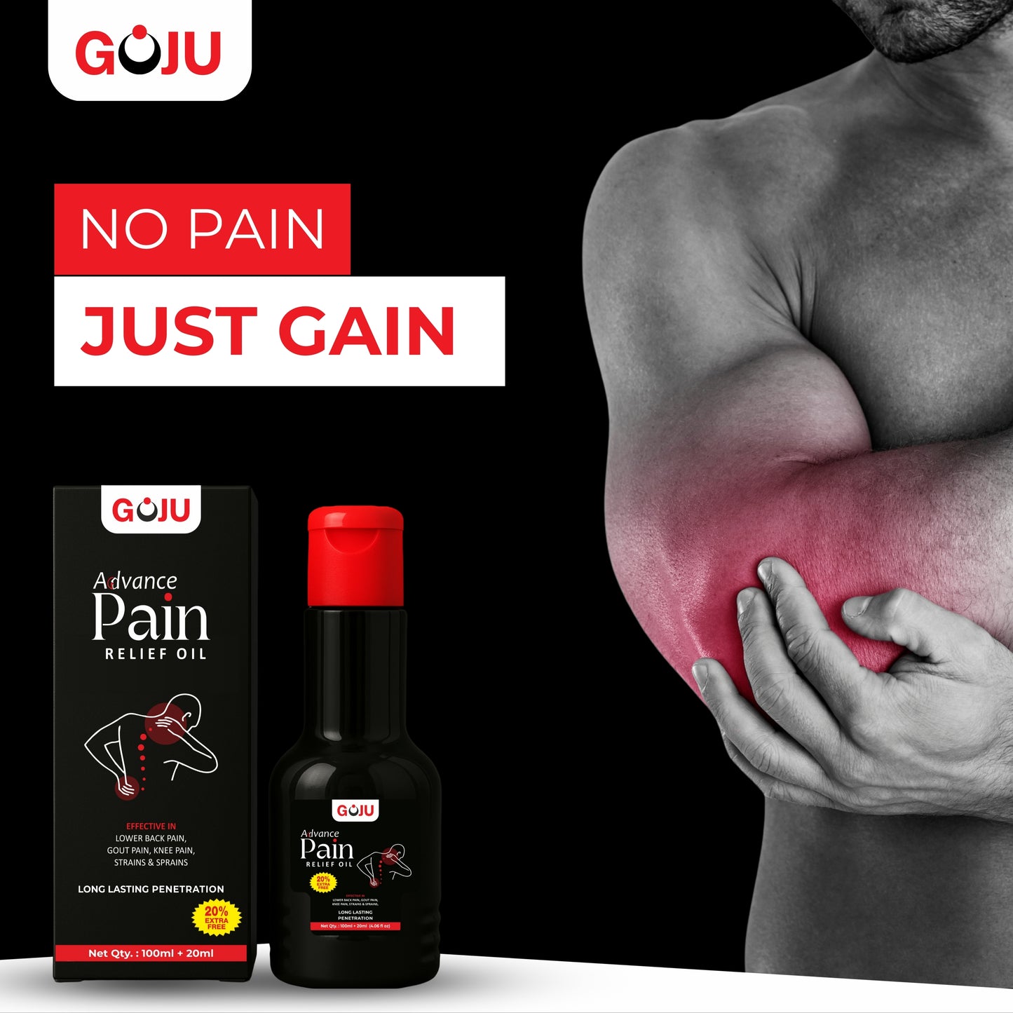 Goju Pain Relief Oil-120ml Buy 1 Get 2 Free - Goju Naturals