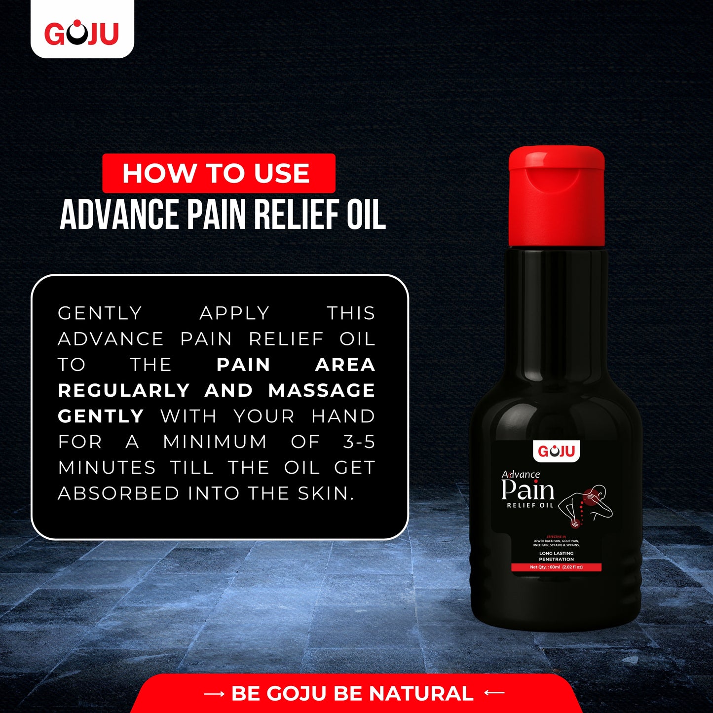 Goju Pain Relief Oil - 120ml Buy 2 Get 6 Free - Goju Naturals