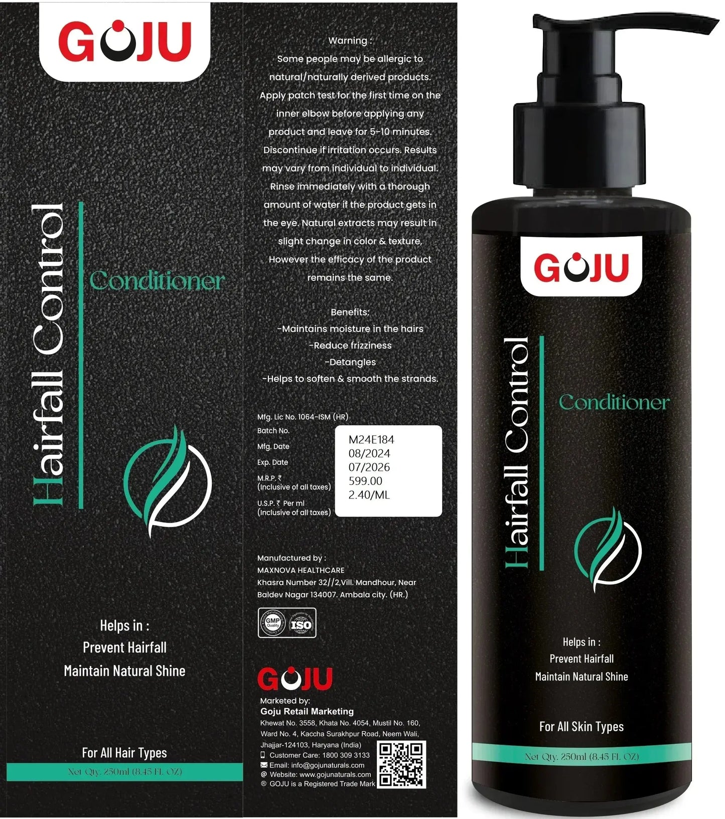 Goju Hair Fall Conditioner 250ml Combo - Goju Naturals