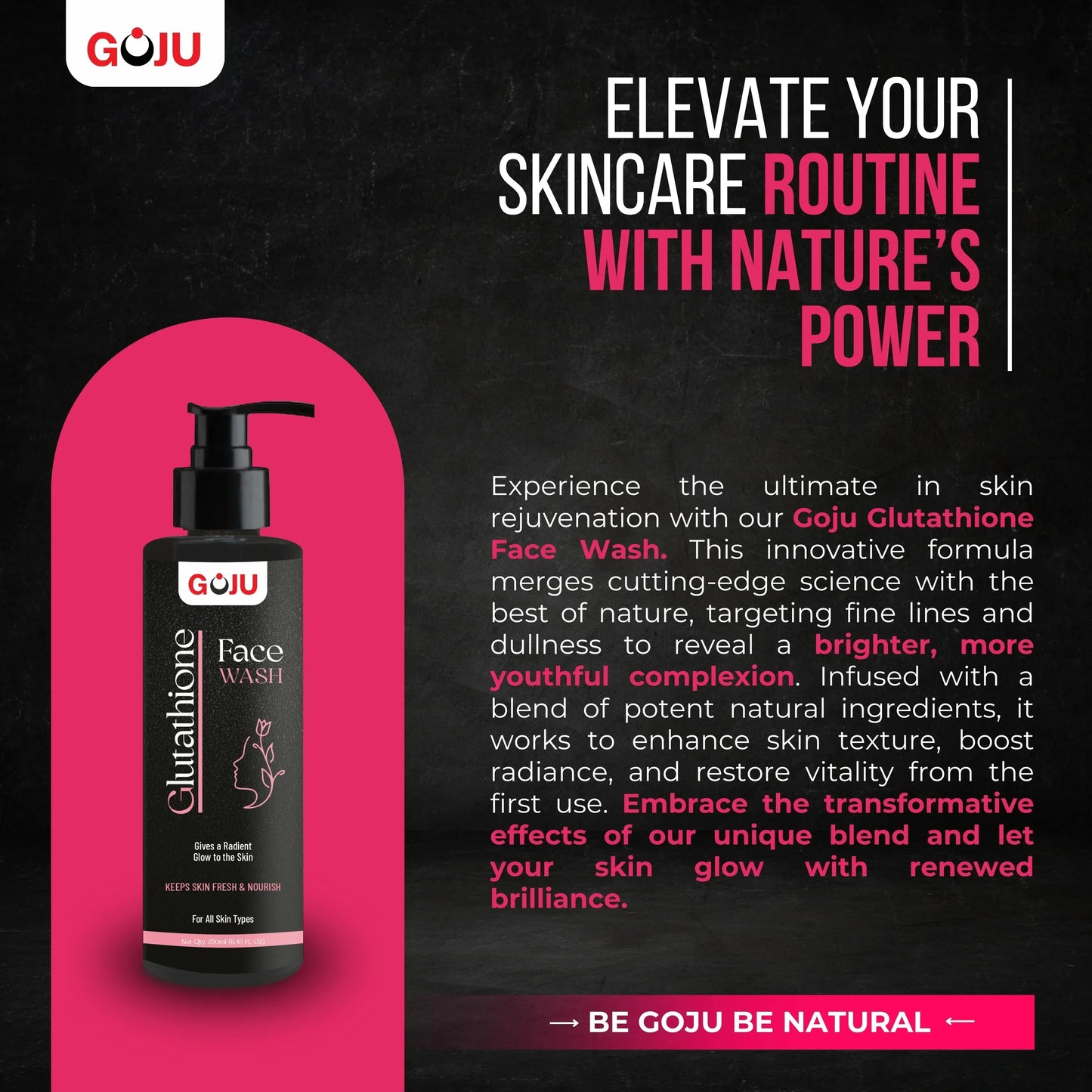 Goju Glutathione Face Wash 250ml Combo - Goju Naturals