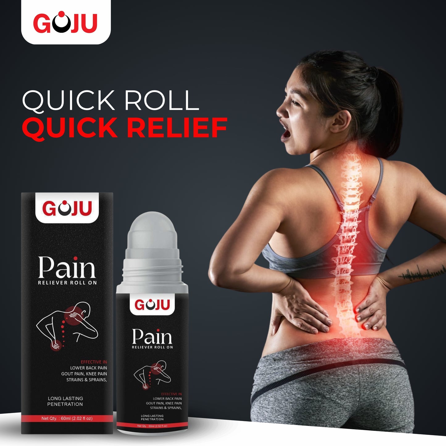 Goju Pain Reliever Roll On - Buy 1 Get 2 Free - Goju Naturals