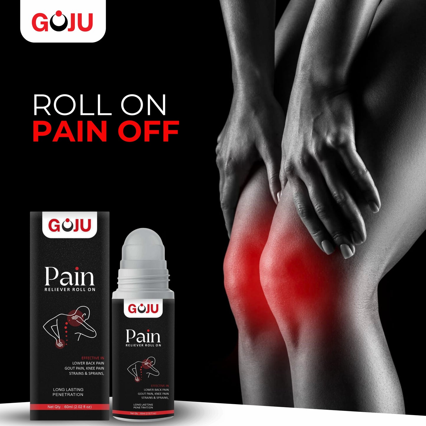 Goju Pain Reliever Roll On - Buy 1 Get 2 Free - Goju Naturals