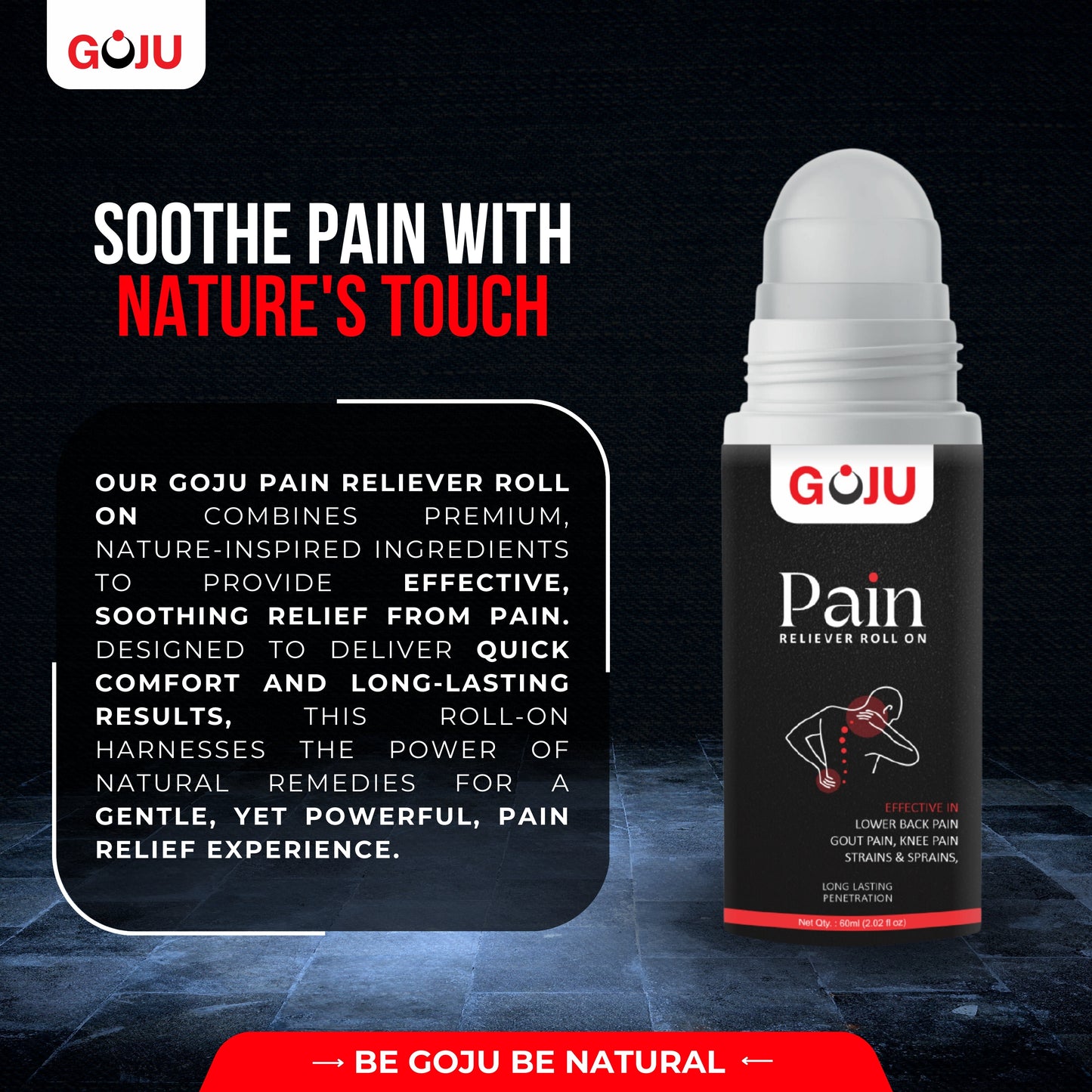 Goju Pain Reliever Roll On - Buy 1 Get 2 Free - Goju Naturals