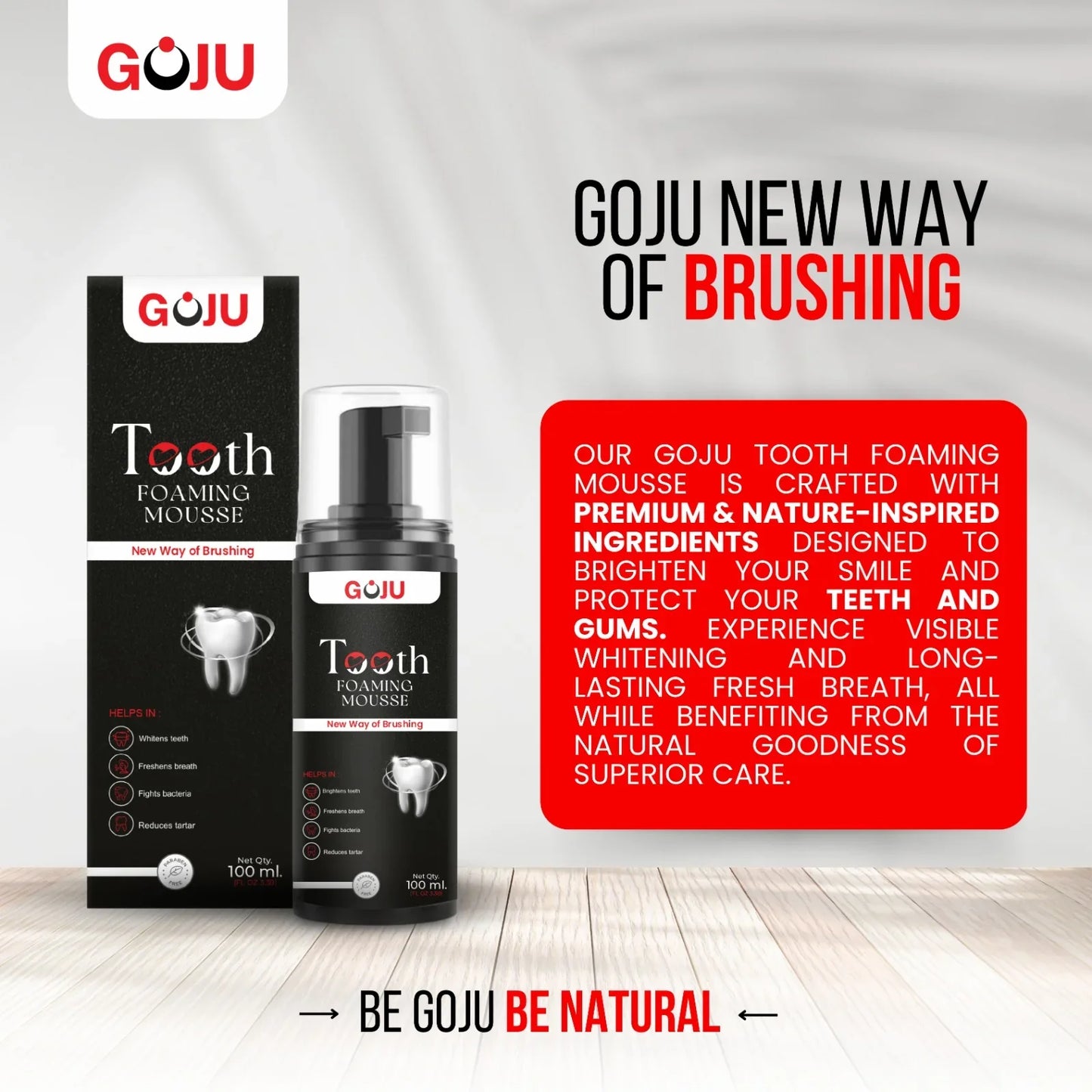 Goju Tooth Foaming Mousse 100ml Combo - Goju Naturals
