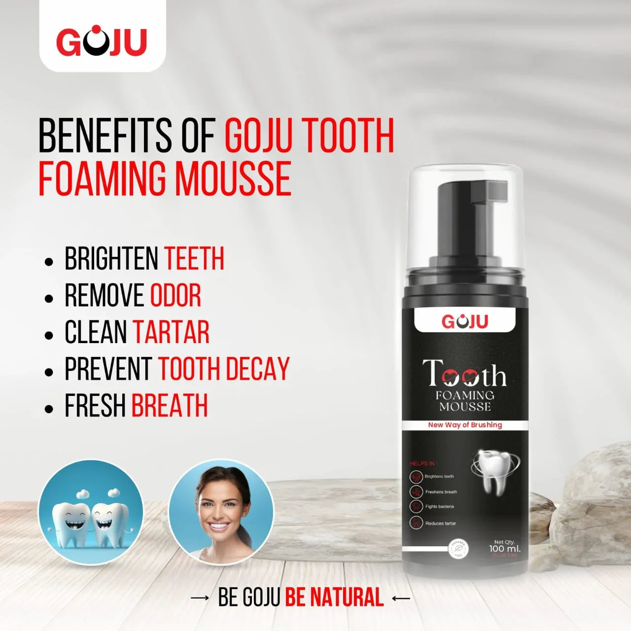 Goju Tooth Foaming Mousse 100ml Combo - Goju Naturals