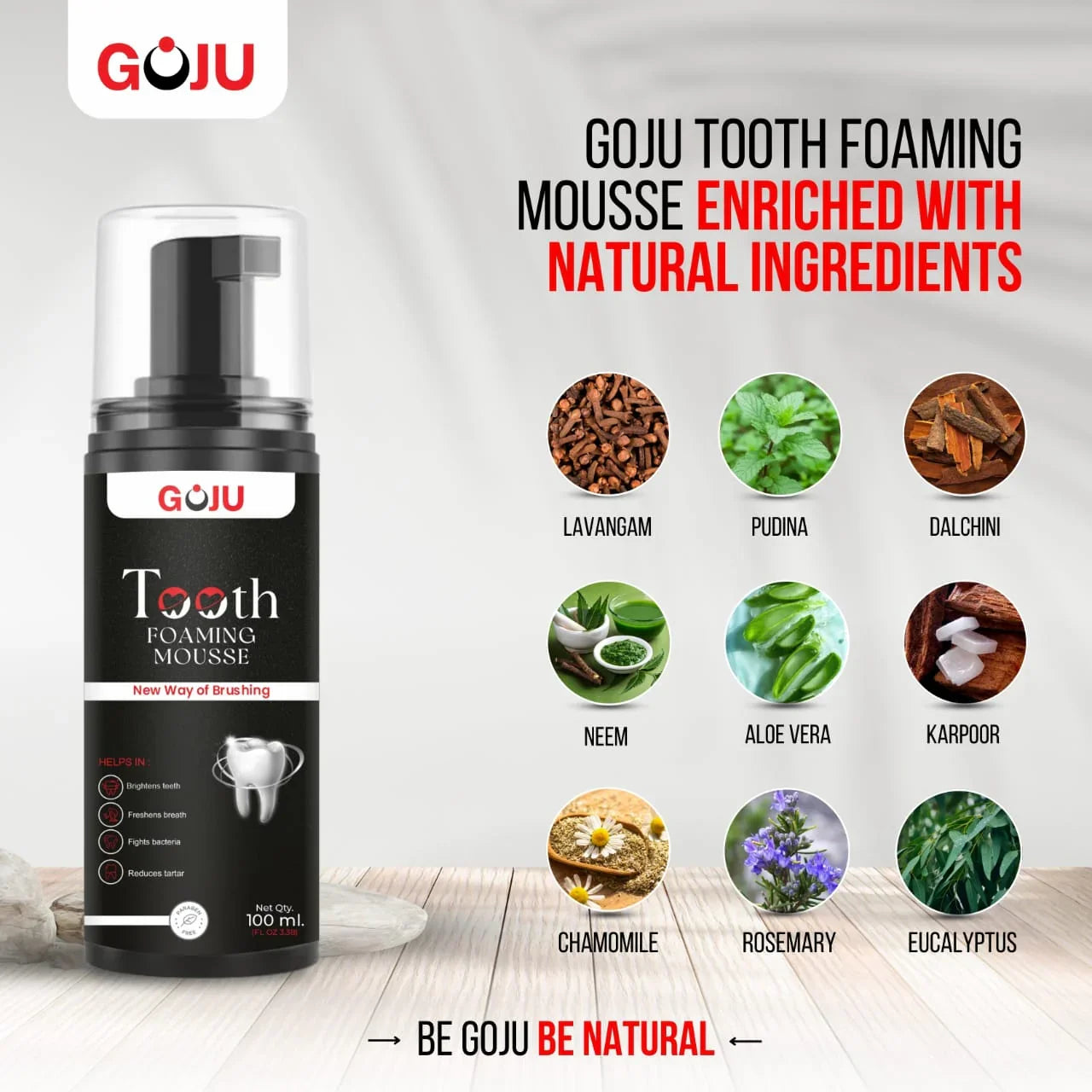 Goju Tooth Foaming Mousse 100ml Combo - Goju Naturals