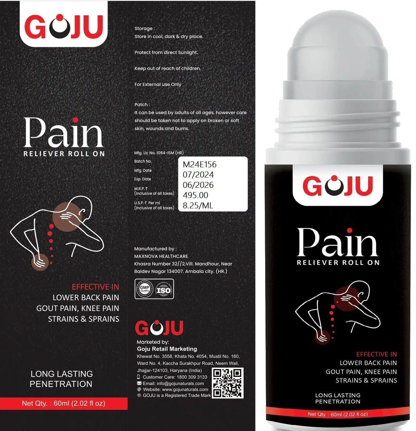 Goju Pain Reliever Roll On - Buy 1 Get 2 Free - Goju Naturals