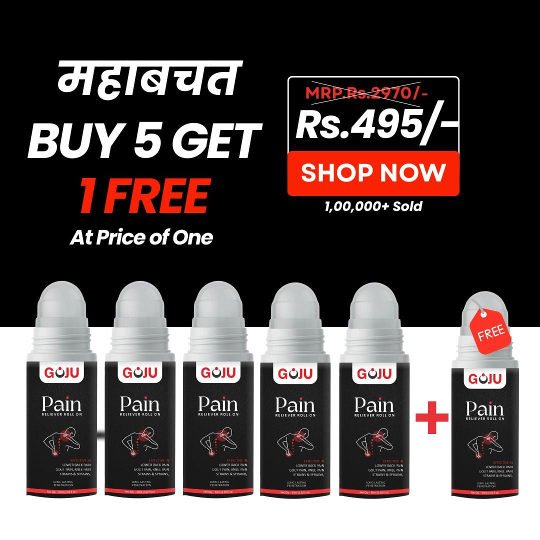 6 Goju Pain Reliever Combo Offer — 5 Roll-On Packs + 1 Free Roll-On