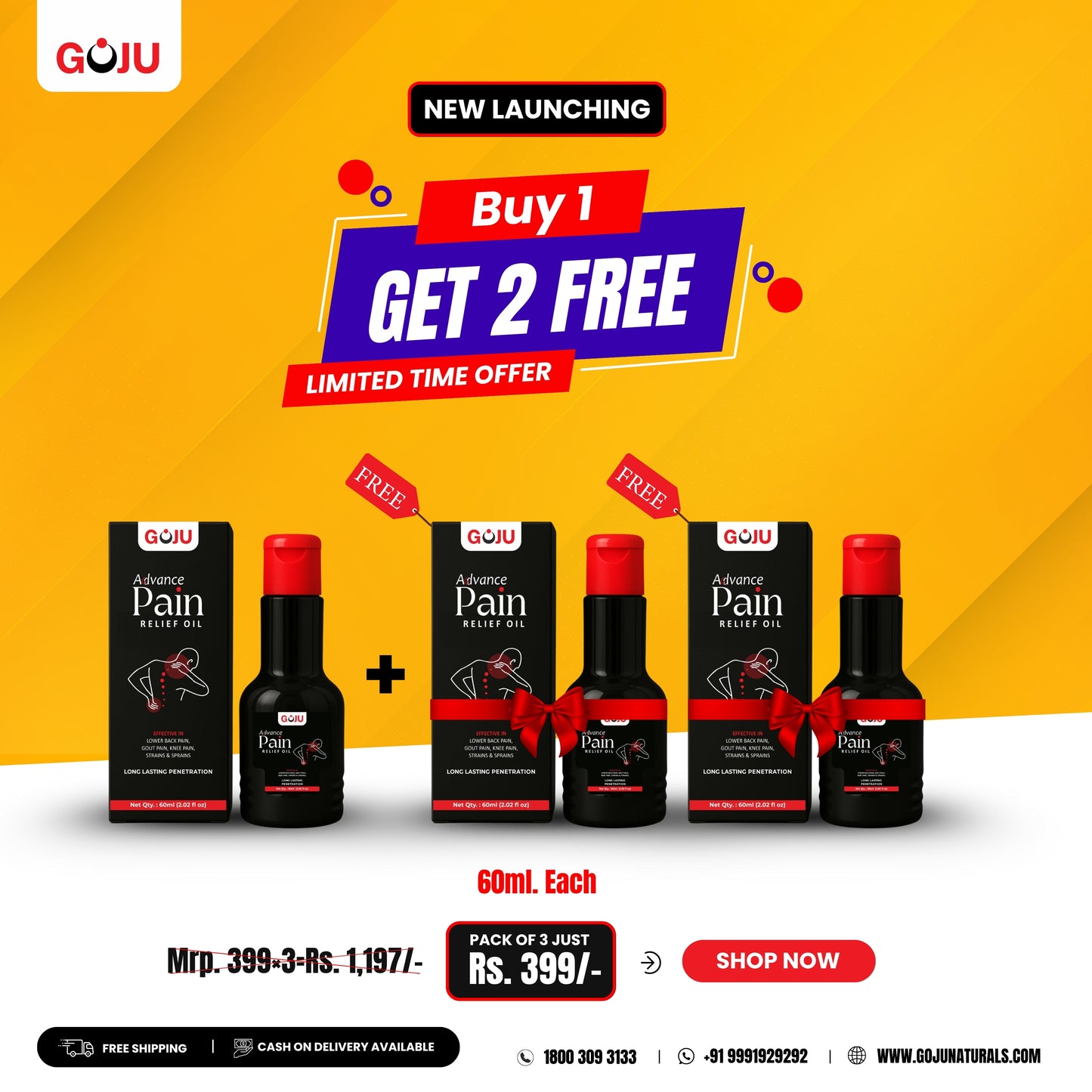 Goju Pain Relief Oil-60ml