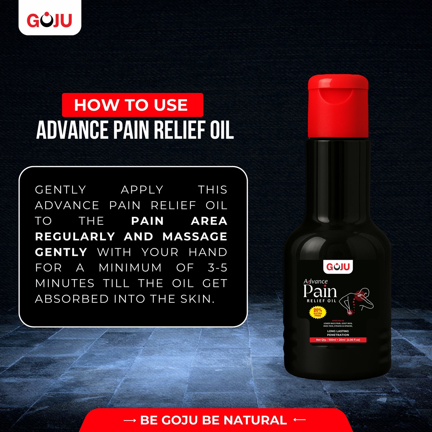 Goju Pain Relief Oil-120ml Buy 1 Get 2 Free