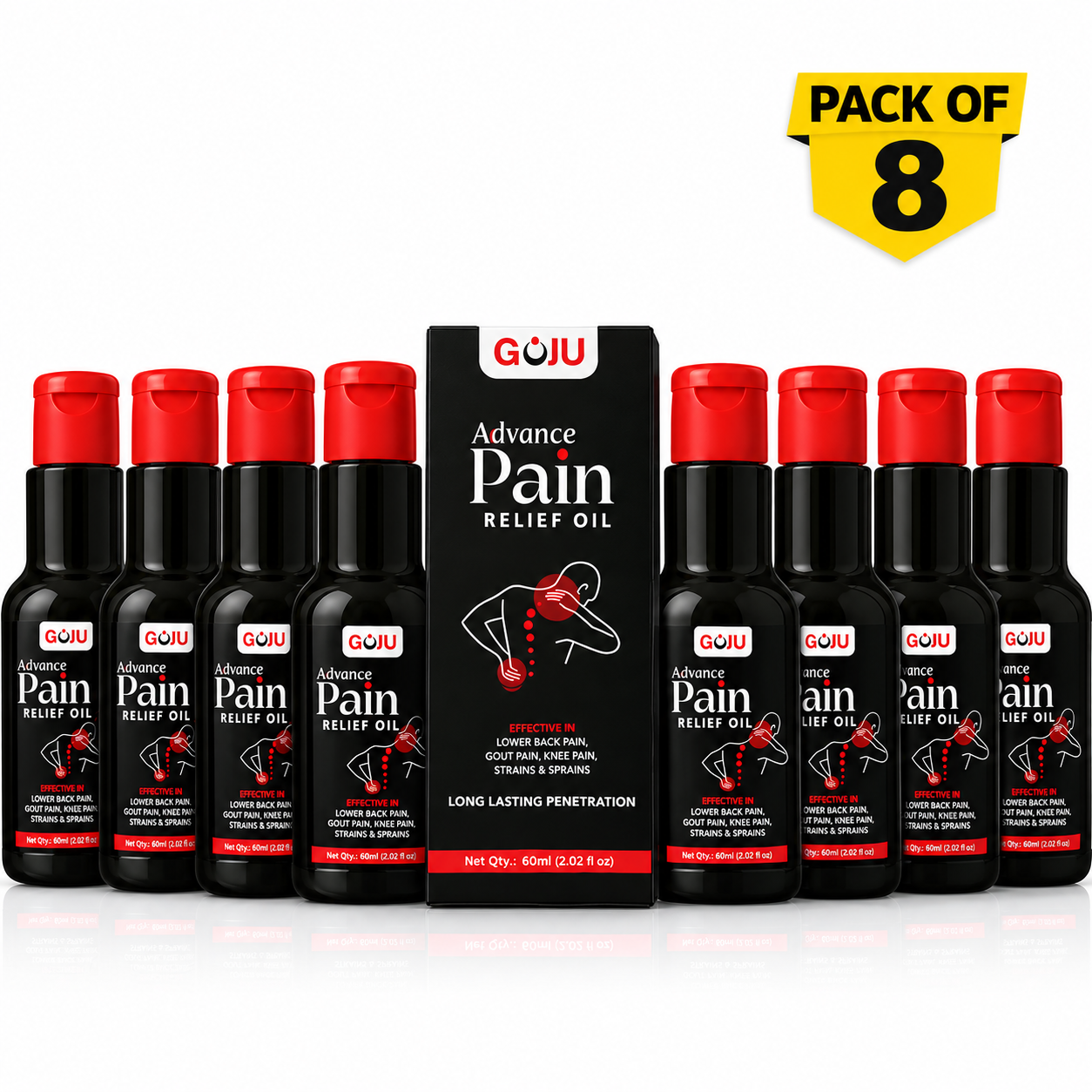 Goju Pain Relief Oil - 60ml. (Pack of 8)